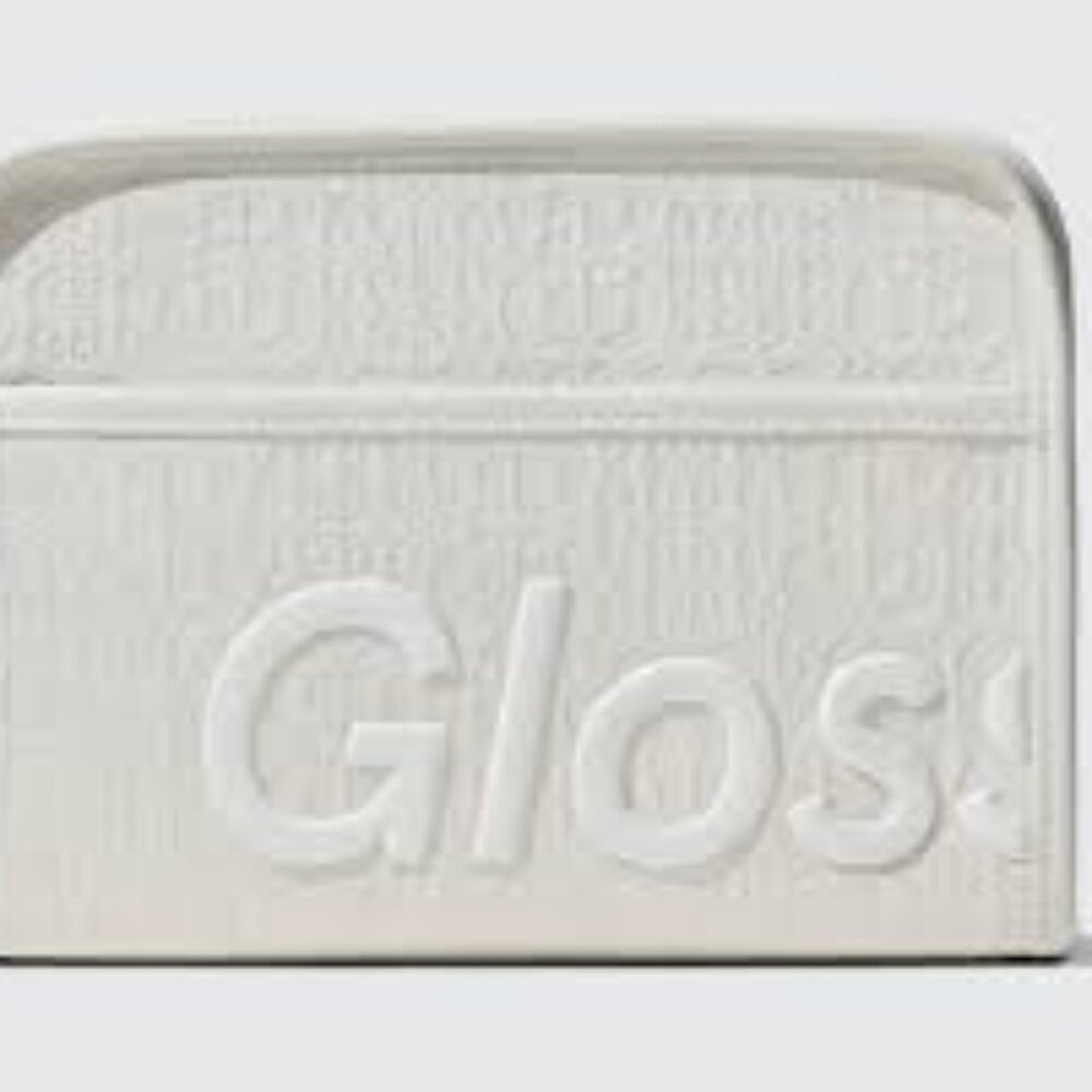 Glossier Limited Edition White Beauty Bag, Brand New, Never Used